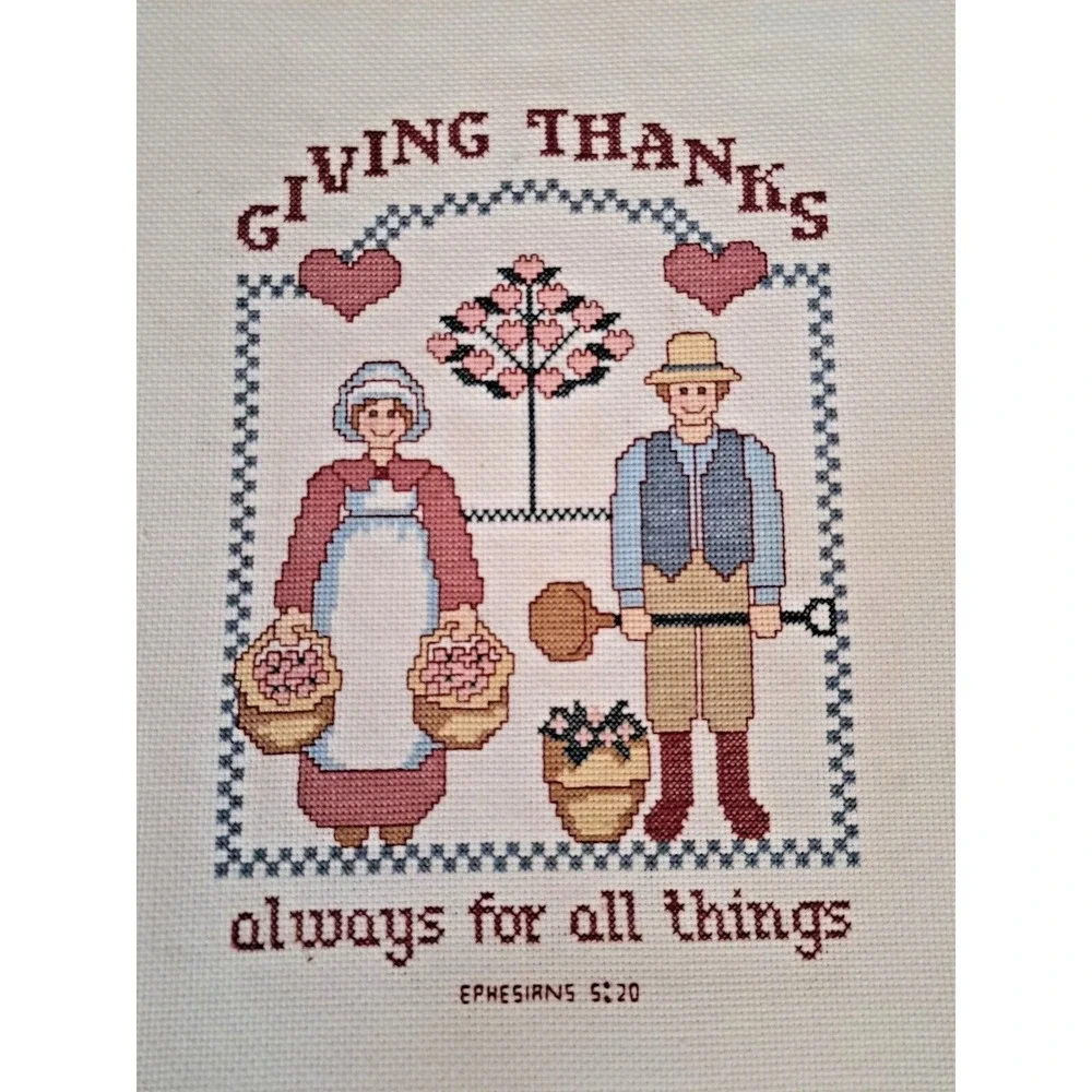 Thanksgiving Completed Cross-stitch 